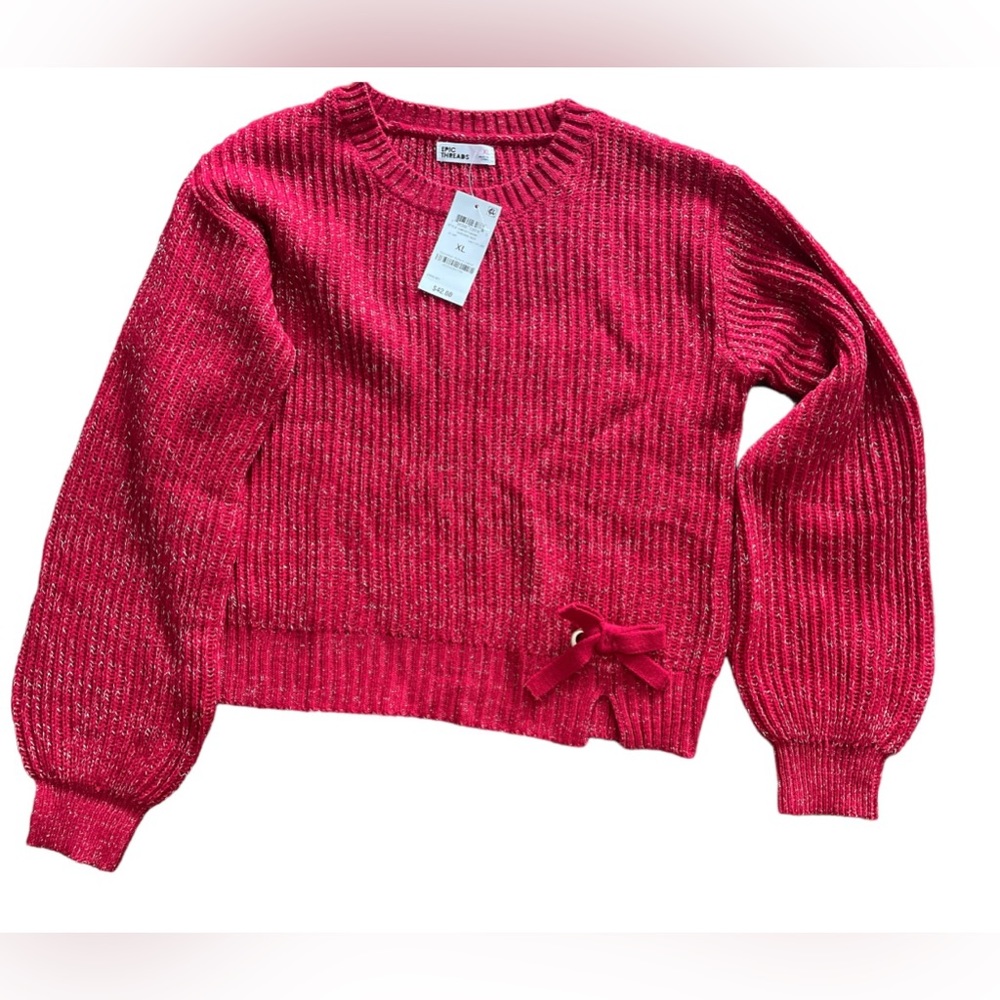Epic Threads red metallic sweater